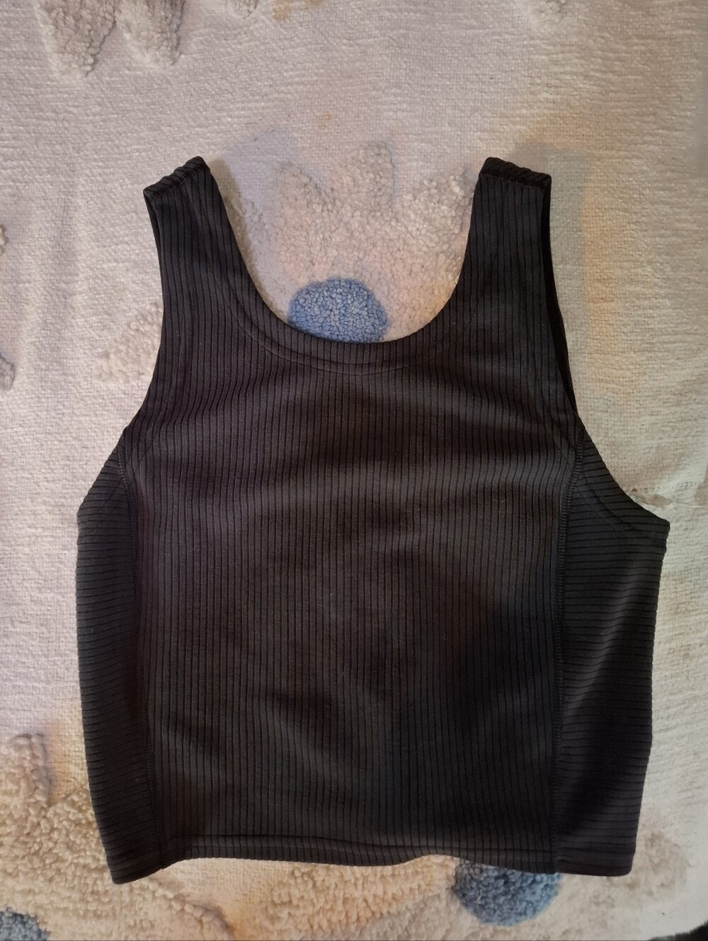 Lululemon Black Ribbed Tank Crop Top - Women